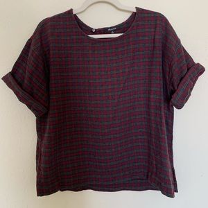 Madewell Boxy Tee - Plaid - M